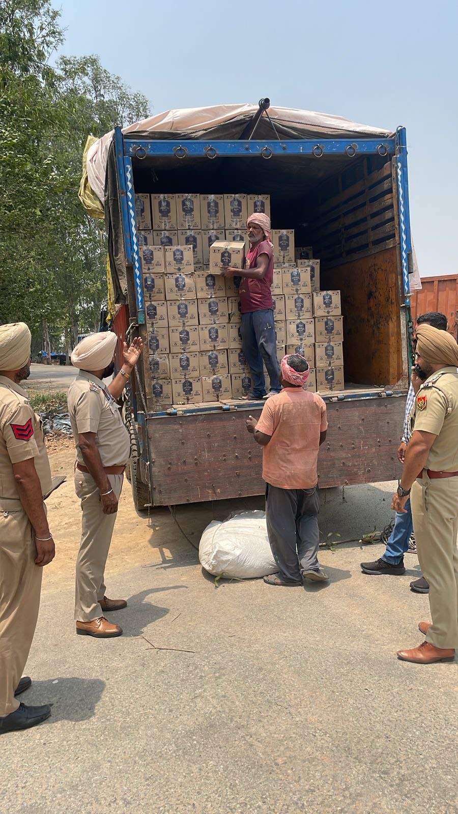 Operation Seal; Mohali Police seizes truck loaded with 550 cartons of illegal liquor from two Rajasthani men.